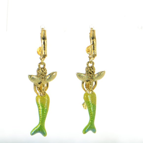 Kirks Folly Mermaid Leverback Earrings - Picture 2 of 5